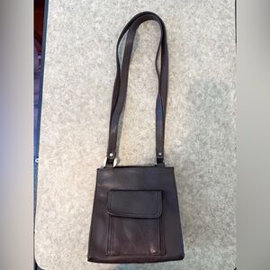 Vintage Excel brown leather crossbody bag
